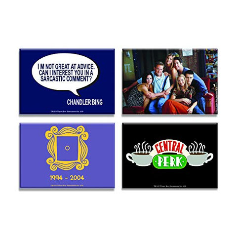 Friends TV Series Rectangular Fridge Magnet  Combo Pack of 4