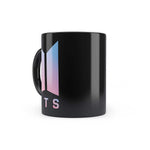 BTS - Gradient Logo Design Premium Black Patch Coffee Mug
