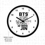 BTS -  All Members Name Design Wall Clock
