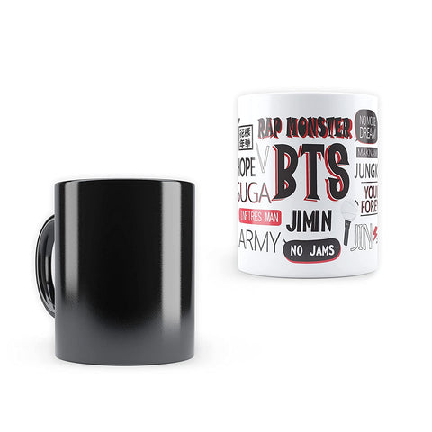 BTS - Infographic Design Heat Sensitive Magic Coffee Mug