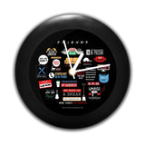 Friends TV Series Infographic Table Clock
