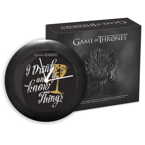 Game of Thrones I Drink and I Know Things Table Clock