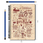 Harry Potter combo set ( 1 Infographic Red Notebook and  1 Magnetic Bookmark )