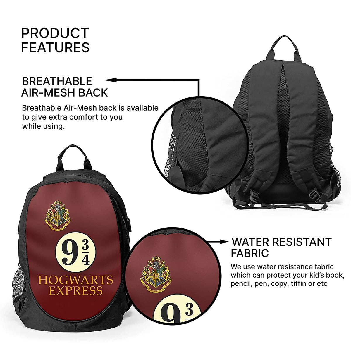 Harry Potter Hogwarts Express Design 9 3 By 4 Backpack Epic Stuff