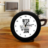 BTS -  All Members Name Design Table Clock