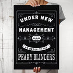 Peaky Blinders - Under New Management Design Wall Poster