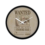One Piece Sanji Wanted Poster - Wall Clock
