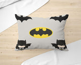 DC Comics - Batman New Logo Grey Single Bedsheet With Pillow Cover