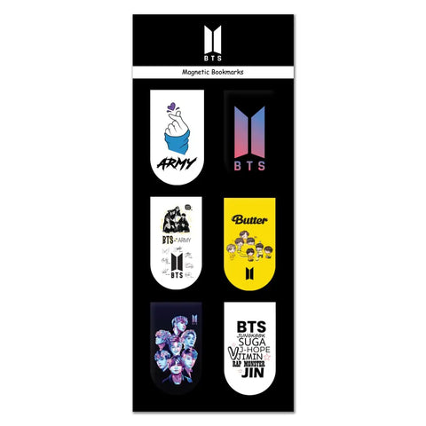 Bts pack of 6 magentic bookmarks