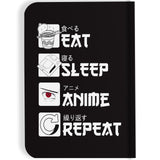 Anime - Eat Sleep Anime Repeat Design Binded Notebook