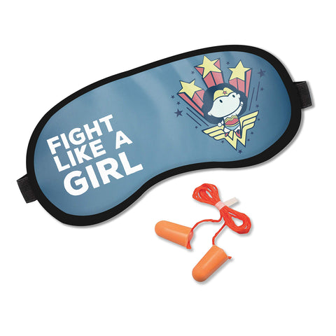 DC Comics Wonder Woman Fight Like Girls Eye Mask with Ear Plugs