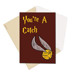 Harry Potter - You're a catch Greeting Card With A Pack of 4 Ferrero Rocher Chocolate Set