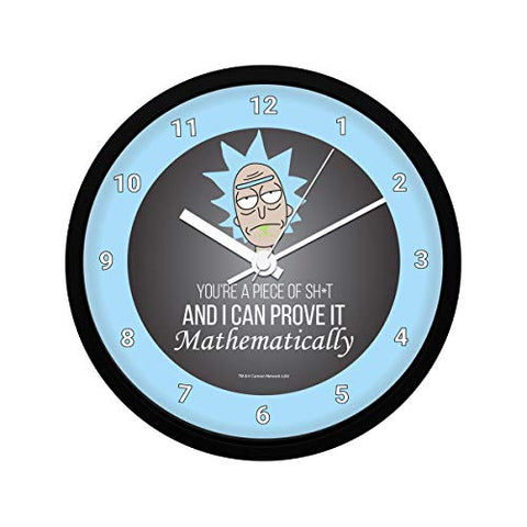 Rick and Morty You're a Piece of Sh*t Round Wall Clock