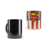 DC Comics- Superman Logo Flag "Morphing Magic Heat Sensitive Mugs