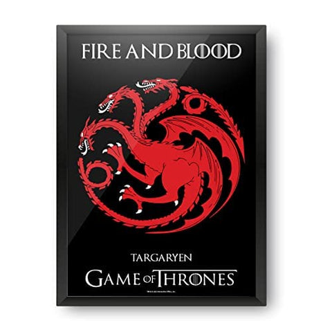 HOTD - Targaryen Fire And Blood Design Wall Poster