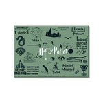 Harry Potter - Infographic Grey Rectangular Fridge Magnet