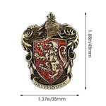 Harry Potter - Combo Pack of 5 (House Crest + Gryffindor + Slytherin + HufflePuff + Raven claw) Houses Brooch / Lapel Pin