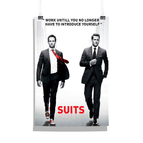 Suits TV Series Work Until You No Longer Quote Poster