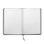 Plain Black PU Leather A5 Ruled Diary Notebook