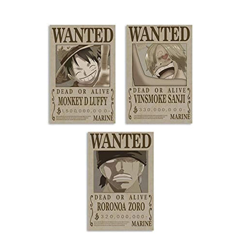 Anime - One Piece Set of 3  Wall Posters Without Frame