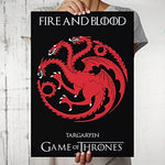 HOTD - Targaryen Fire And Blood Design Wall Poster