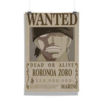 One Piece Roronoa Zoro Wanted Poster