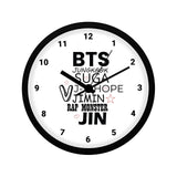 BTS -  All Members Name Design Wall Clock