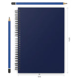 Set Of 3 Navy Blue Color Ruled A5 Wiro Bound Notebooks