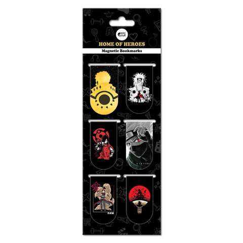 Naruto - All Members Design Pack of 6 Magnetic Bookmarks