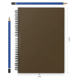 Dark Brown Colorful Ruled A5 Wiro Bound Notebook