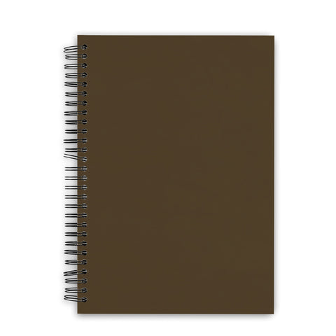 Dark Brown Colorful Ruled A5 Wiro Bound Notebook