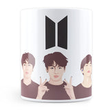 BTS -  All Members Sketch Heat Sensitive Magic Coffee Mug