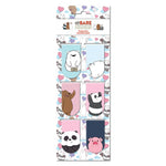 We Bare Bears Decorative Design Pack of 6 Magnetic Bookmarks