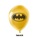 DC Comics - Set of 20 Batman HD Latex Party Balloons.