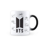 BTS - Autograph Collage Design Heat Sensitive Magic  Coffee Mug