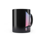 BTS - Gradient Logo Design Premium Black Patch Coffee Mug