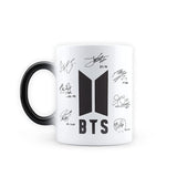 BTS - Autograph Collage Design Heat Sensitive Magic  Coffee Mug