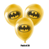 DC Comics - Set of 20 Batman HD Latex Party Balloons.