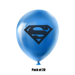 DC Comics - Set of 20 Superman HD Latex Party Balloons.