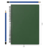 Dark Green Colour Ruled A5 Wiro Bound Notebook