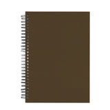Set Of 3 Dark Brown Ruled A5 Wiro Bound Notebooks