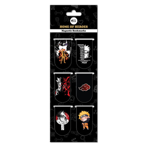 Naruto - Shippuden Design Pack of 6 Magnetic Bookmarks