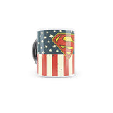 DC Comics- Superman Logo Flag "Morphing Magic Heat Sensitive Mugs