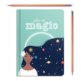 She Is Magic Quote Design Dotted A5 Binded Notebook
