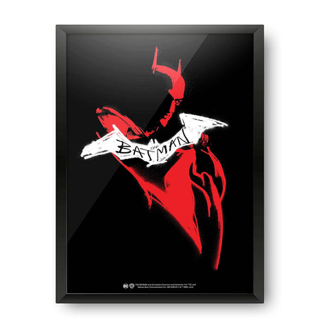 The Batman - Batarang Red Design A4 Wall Poster (With Frame)