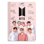BTS - Pink Autograph A5 Ruled Binded Notebook