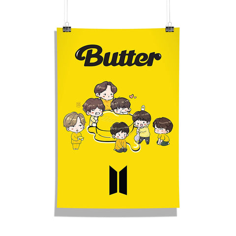 BTS - Butter Chibi Design Wall Poster