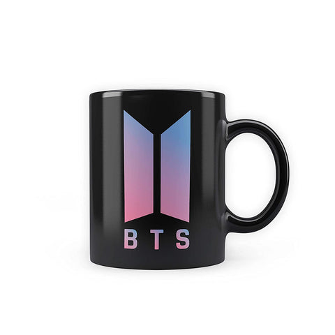BTS - Gradient Logo Design Premium Black Patch Coffee Mug