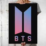 BTS - Gradient Logo Design Wall Poster