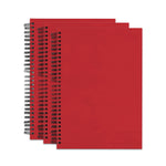 Set Of 3 Red Ruled A5 Wiro Bound Notebooks